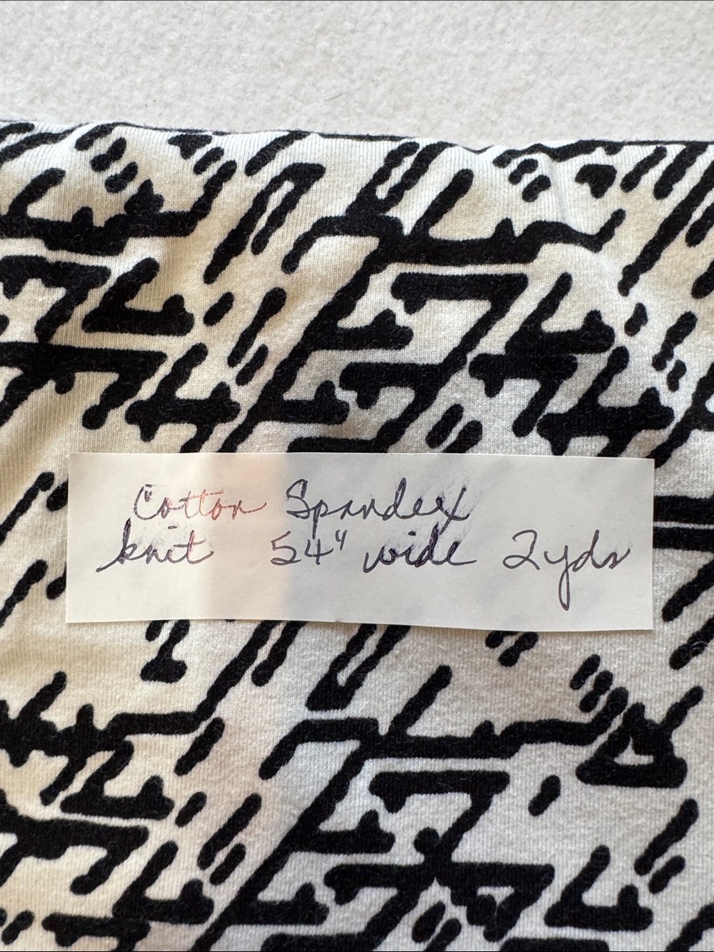 FABRIC Cotton Spandex Blend TShirt Knit 54” wide 2 Yards